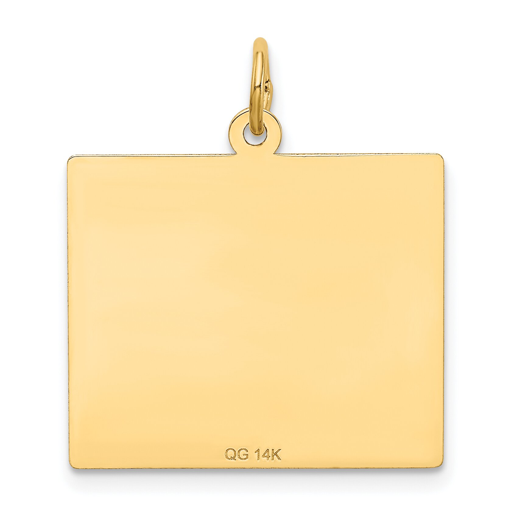14K Yellow Gold Saturday The First Day Calendar Pendant Jewerly 24 6mm 